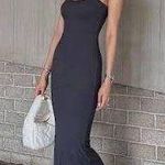 Amazon  Dress Graphite Grey Soft Lounge Long Maxi Slip Dress Photo 1