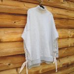 Free People  So Plush Side Tie Sweatshirt Top Dress Photo 3