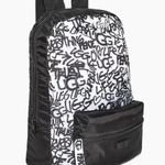 UGG  Small Black/White Logo Print Fabric Backpack Photo 0