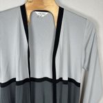 Misook Exclusively  Open Front Cardigan Gray Black Womens XL Career Office Photo 1