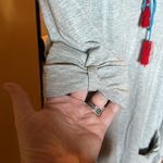 Soft Surroundings  Top Gray Aztec Embroidered Pockets Boho Pullover Size Small Photo 5