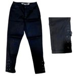 Seven7 High Rise Skinny Black Jeans Lace Up Ankle Hem size 6 MINT Condition Photo 0