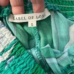 Label of Love Anthropologie Size S Wide Leg Pull On Pants Tropical Floral Flowy Green Photo 3