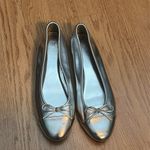 H&M  Silver Ballet Flat with bow size US 7 EU 38 Photo 0