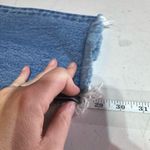 Levi's Wedgie Women's Raw Hem Tapered Ankle Jeans Blue Denim Acid Wash Size 30 Photo 11