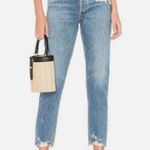 AGOLDE - Jamie High Rise Classic Jeans Distressed Raw Hem Button Fly Denim Photo 0
