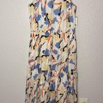 Joie NWT  Huston Dress Floral Halter Abstract Floral Tiered Cotton Blend Size L Photo 0