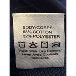 Something Navy  x Bandier Small Blue Crop Hoodie Colored Stitching Photo 4