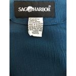 Sag Harbor  Vintage Pleated Short Sleeve Button Up Shirt Photo 4