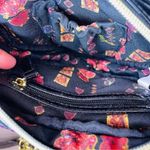 Betsey Johnson  sequin purple pink heart crossbody bag purse velvet cheetah chain Photo 5