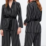 ZARA  Basic Black & White Striped Kimono Jacket (XS) Photo 3