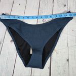 J.Crew  Textured curved-waist cheeky bikini bottom in Navy‎ L NWT Photo 7