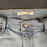 Levis Womens 32 Classic Bermuda Shorts Light Blue Denim Blue Jeans Stretch Photo 2