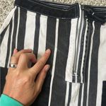 BDG  Ruby Striped Zip-Front Skirt Denim Black White Monochrome Mini Skirt Medium Photo 10