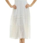 Women's Taylor Boatneck Embroidered Midi Dress White Size 6 Photo 0