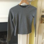 EXPRESS Vintage Gray Crewneck Long Sleeve Top -Sz Medium Photo 7