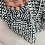 Peck & Peck Weekend women's black white thick knit metallic cowl neck sweater M Photo 2