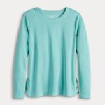Croft & Barrow Women's  Sweatshirt Size S Teal Button Detail Long Sleeve NWT Photo 4