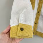 JODIFL  Contrast Corduroy Trimmed Button Up Sherpa Jacket Size S Cabincore Photo 5