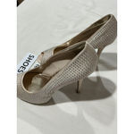 Woman’s Jennifer Lopez Bling Blush Peep Toe Platform Stiletto Heels 8 M Pink Photo 2