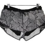Lululemon Womens Hotty Hot 2" Black Reflective Athletic Running Shorts Size 10 Photo 0