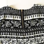 Pink Rose Black and White Paisley High Low Top Photo 3