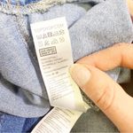 Topshop Moto Denim Button Up Shirt Women’s Size 4 Blue Long Sleeve Jean Top Photo 6