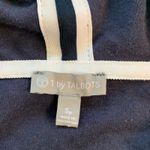 T by Talbots Terry Cloth Navy Diamond Textured V Neck Hooded Pullover Top SP Blue Size undefined Photo 2