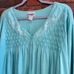 Anthony Richards women’s pleated embroidered house dress robe mint green 3X Size undefined Photo 1