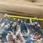 Vintage Vivaldi Jeanswear Floral Midi Length Denim Button up Skirt Green Size 6 Photo 7