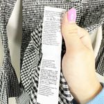 J.Crew  Black White Smocked Gingham Mini dress Ruffle Sleeves Small NEW Photo 6