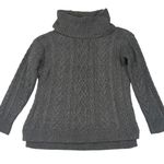 Lauren Jeans Co Ralph Lauren Gray Cable Knit Cotton Blend Turtleneck Sweater L Size L Photo 0