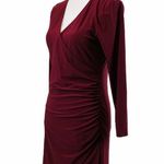 Anthropologie  LEITH Maroon Faux Wrap Medium Dress Photo 3