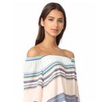 Wildfox new  Couture ✰ Off Shoulder Variegated Stripe Top ✰ Light Blues ✰ XS Photo 3