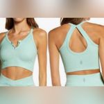 Free People  Turquoise Mint Green Ribbed Crop Top size XL Photo 2