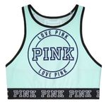 PINK - Victoria's Secret VICTORIA'S Secret Pink High-Neck Crop Bra Top - XS Photo 1