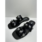 Schutz  Shoes Womens Size 10 Lizzie Sandals Black Rubber Silver Stud Slides Photo 2