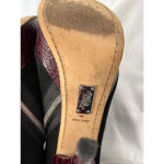 Alejandro ingelmo Black Suede Purple Platform Bootie heels Size 39 Photo 4