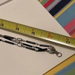 Black Bead Signed EMMONS Costume Necklace - Silver Tone /  Multi Strand Chain Photo 7