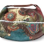 Lucky Brand Multicolored Leather And Suede Patchwork Hobo Shoulder bag Photo 2