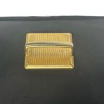 Perlina Vintage:  New York  Slide Lock Crossbody Messenger Bag  Black Leather  Photo 8