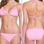 Lilly Pulitzer  Sandi String Pretty Pink Polka‎ Dot Bikini Top Size XS Photo 1