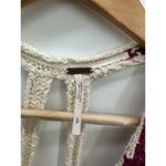 Free People Tank Women Small Knit Sweater Cream Deep V Racerback Tunic On Hold Photo 4