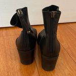 Topshop Black Leather Ankle Short Heel Pointy Toe Box Boots Photo 3