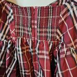 Maeve  Plaid Puff Mini Dress Red Anthropologie Short Sleeve Sweetheart NWT XL Photo 5