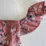 Molly green New Floral Flutter Sleeve Off The Shoulder Smocked Crop Top Pink Photo 10