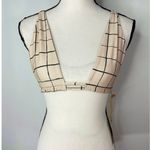 Stone Fox Swim Paloma Top in Sand Plaid XS NWT Photo 1