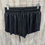 Black 2 in 1 Flowy Athletic Gym Running Activewear Shorts Medium Photo 1