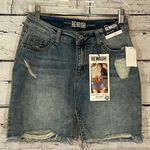 REWASH  LOS ANGELES Denim Mini Skirt Distressed-5 Photo 0