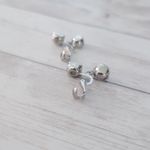 Vintage Eisenburg Clip On Earrings Stylish Two Clear Gem & Silver Tone Dangle Photo 5